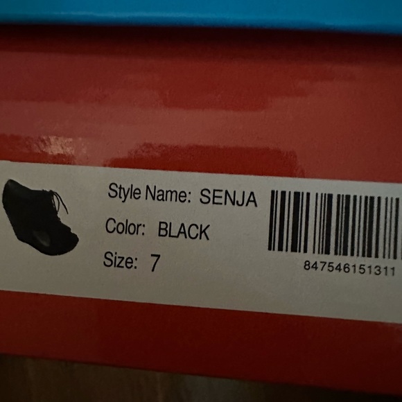 Modern Rush Womens Senja Lace Up Wedge Sandals in Black New In Box - Picture 6 of 14